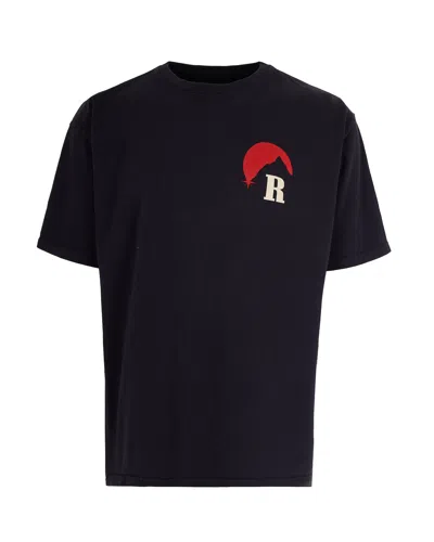 Rhude Vintage Graphic T-shirt For Men In Vintageblack/red/blue
