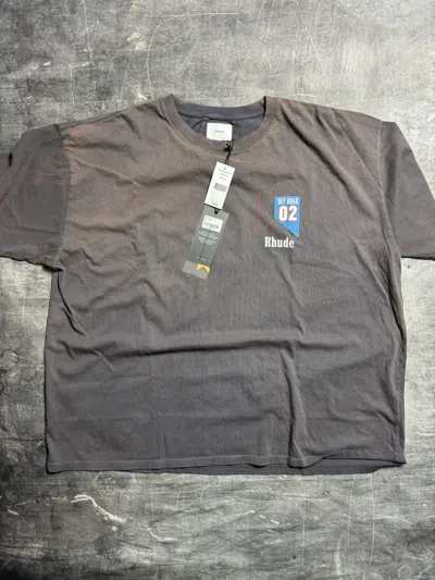 Pre-owned Rhude Vintage Grey Off-road Logo T-shirt