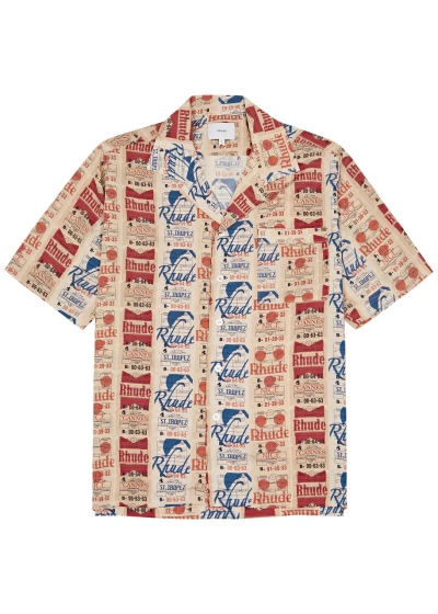 Rhude Voyage De  Printed Silk Shirt In Multicoloured 1