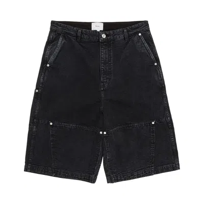Pre-owned Rhude Washed Canvas Reza Short 'blue' | Men's Size Xl