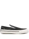 Rhude Washed Canvas Slip On Sneaker Shoes In Black