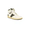 Rhude Rhecess Colour-block Distressed Leather Sneakers In White