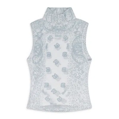 Rhude Bandana-print Mesh Top In White