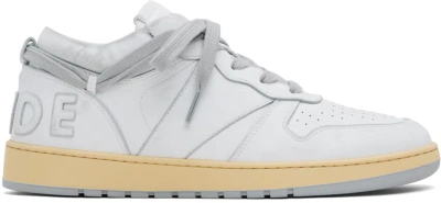 Rhude White Rhecess Low Sneakers In White/white