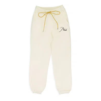 Rhude White Script Logo Terry Sweatpants