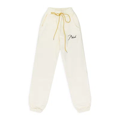 Rhude White Terry Sweatpants