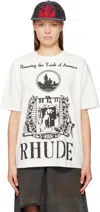 Rhude White 'youth Of America' T-shirt In Neutral
