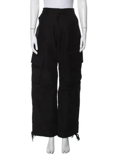 Pre-owned Rhude Wide Leg Pants In Black