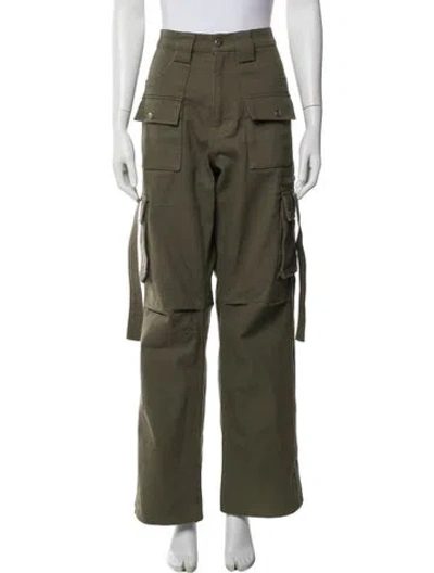 Pre-owned Rhude Wide Leg Pants In Green