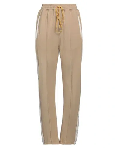 Rhude Woman Pants Khaki Size L Rayon, Nylon, Elastane In Beige
