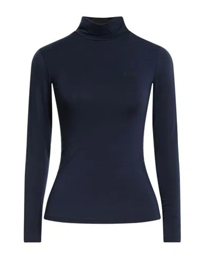 Rhude Woman T-shirt Navy Size S Polyester, Elastane