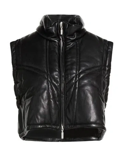 Rhude Woman Vest Black Size M Polyester, Polyurethane