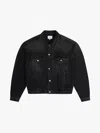 Rhude Women's Oversized Denim Trucker J Black In Black