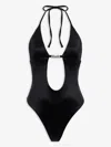 Rhude Women's Rimini One-piece Swim Metallic Black In Black