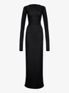 Rhude Women's Sheer Knit Jersey Dress Black In Black