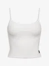Rhude Women's Sheer Rib Knit Tanktop White In White