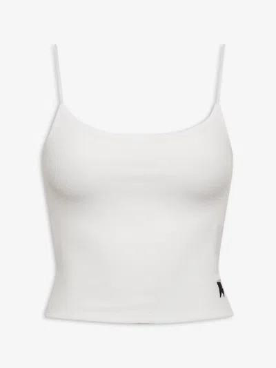 Rhude Women's Sheer Rib Knit Tanktop White