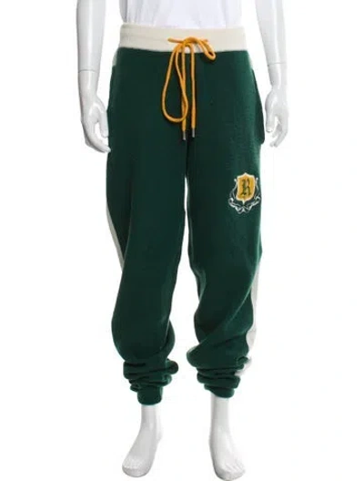 Pre-owned Rhude Wool Graphic Print Lounge Bottoms In Green
