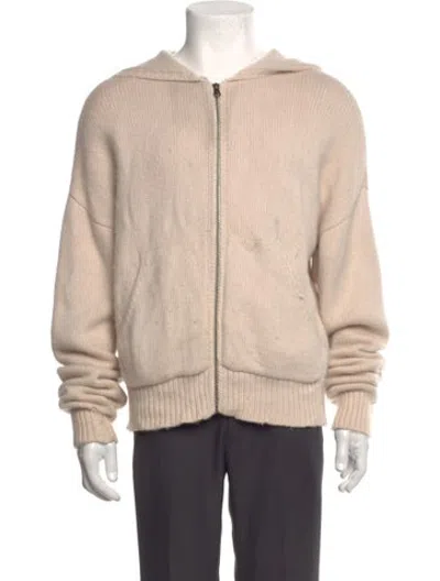 Pre-owned Rhude Wool Open Front Cardigan In Neutrals