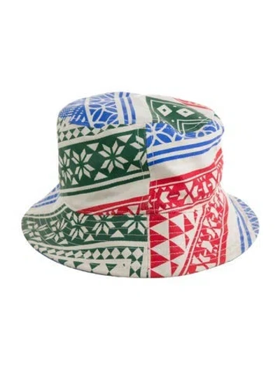 Pre-owned Rhude Woven Printed Bucket Hat In Green