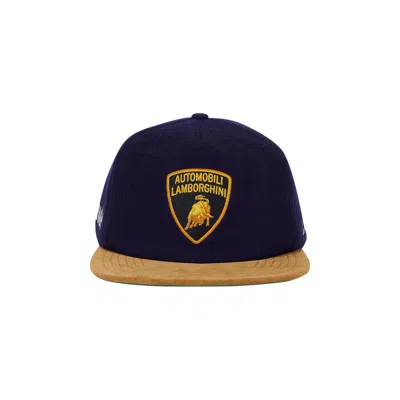Pre-owned Rhude X Automobili Lamborghini 63 Hat 'navy/brown' In Blue