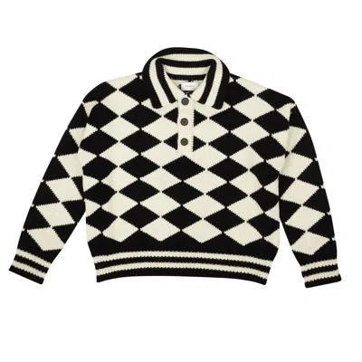 Pre-owned Rhude X Mclaren Black & White Flag Polo Sweater Size M In Multicolor