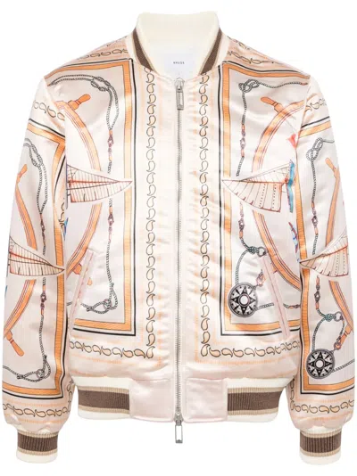 Rhude Multicolor Nautica Bomber Jacket In Neutral