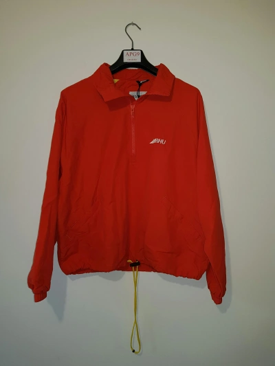 Pre-owned Rhude X Zara Oversized Half Zip Jacket  Rhuigi In Red/orane