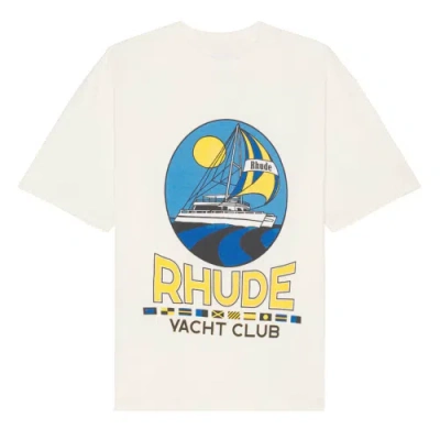 Pre-owned Rhude Yacht Club Short Sleeve Tee Shirt Vintage White