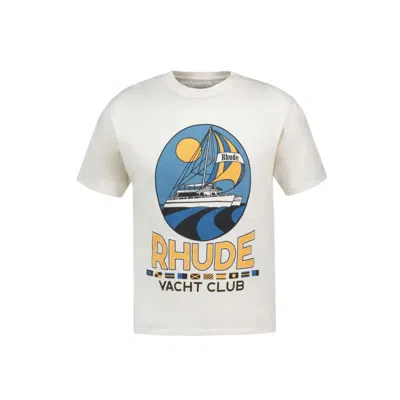 RHUDE YACHT CLUB T-SHIRT - COTTON - WHITE