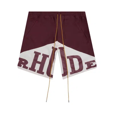 Pre-owned Rhude Yachting Short 'maroon/white' | Red | Men's Size S
