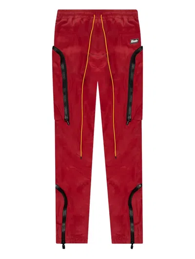 Rhude Yachting Zip-pocket Trousers In Red