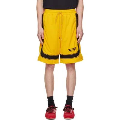 Rhude Yellow Campione Baggy Mesh Shorts