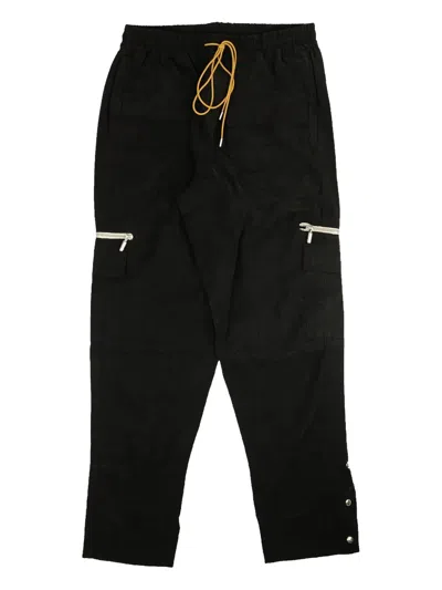 Rhude Zip Away Cargo Trousers In Black