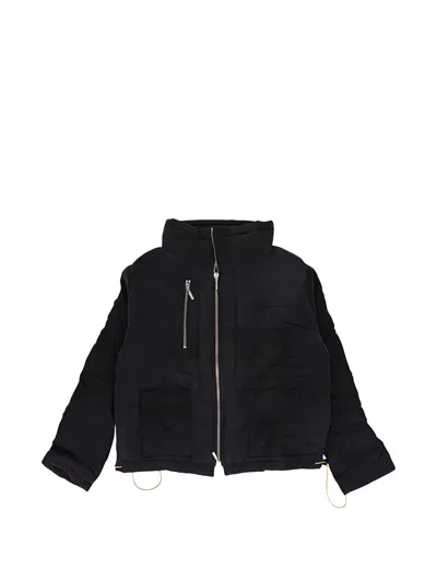 Rhude Zip-up Padded Jacket In Black