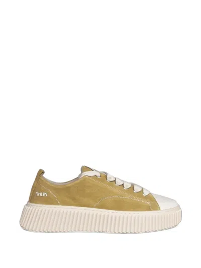 Rhun 2020 Treble Suede Platform Sneakers In Yellow
