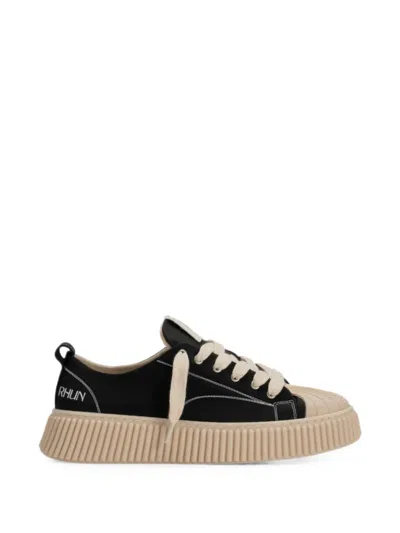 Rhun 2020 Trebleshell-toe Contrast-stitch Sneakers In Black