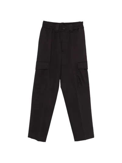 Rhun Cargo-pocket Trousers In Black