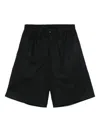 Rhun Elasticated-waist Cotton Shorts In Black