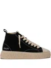Rhun High-top Fluted-sole Sneakers In Black