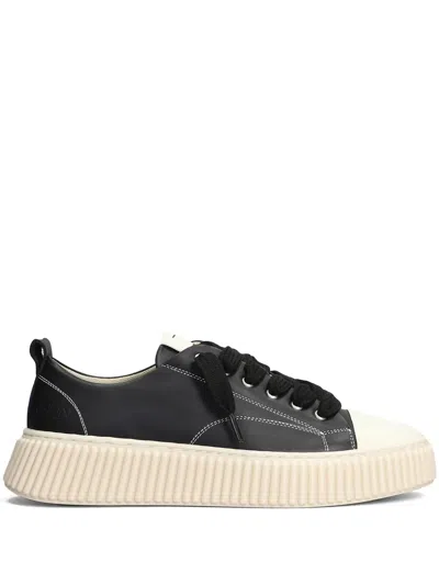 Rhun Leather Sneakers In Black