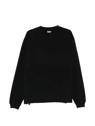 Rhun Logo-detail Long-sleeve Top In Black
