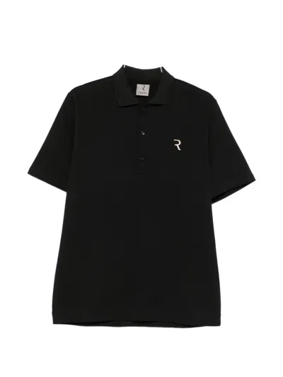 Rhun Logo-embroidered Polo Shirt In Black