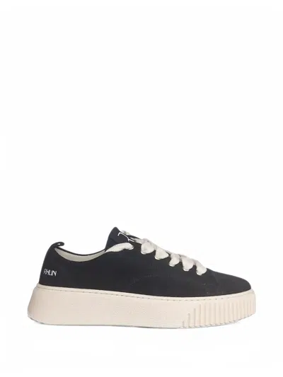 Rhun Logo-print Flatform Sneakers In Black