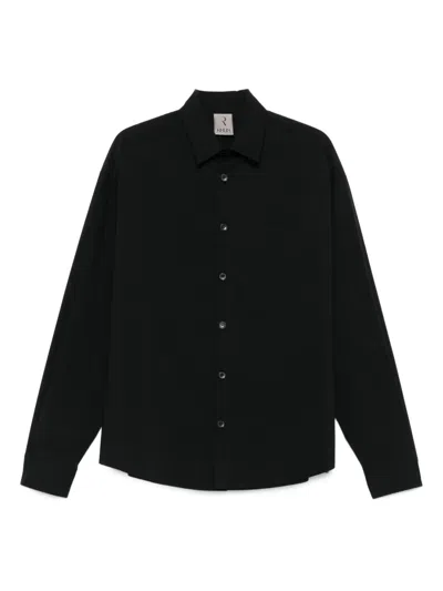 Rhun Long-sleeve Button-up Shirt In Black