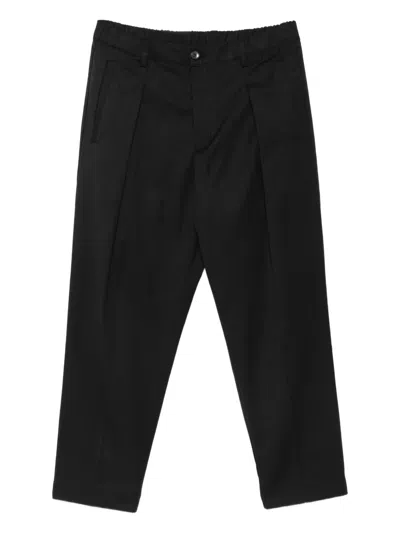 Rhun Pleat-detail Trousers In Black
