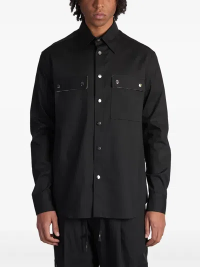 Rhun Poplin Shirt In Black