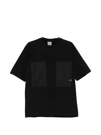 Rhun Round-neck Pocket T-shirt In Black