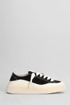 Rhun Low-top Canvas Sneakers In Black