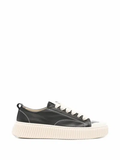 Rhun Treble 2020 Leather Sneakers In Black